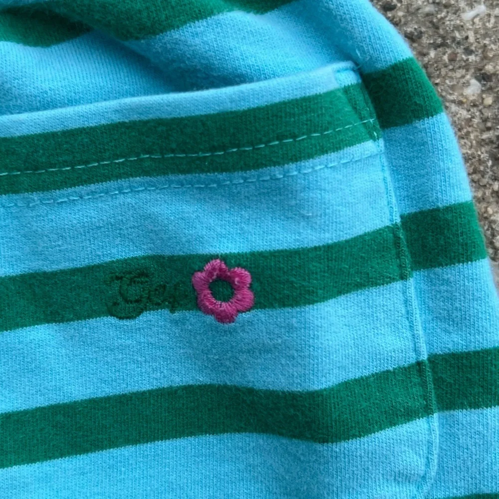 GAP Striped Kids flare/boot Pants - Blue and Green